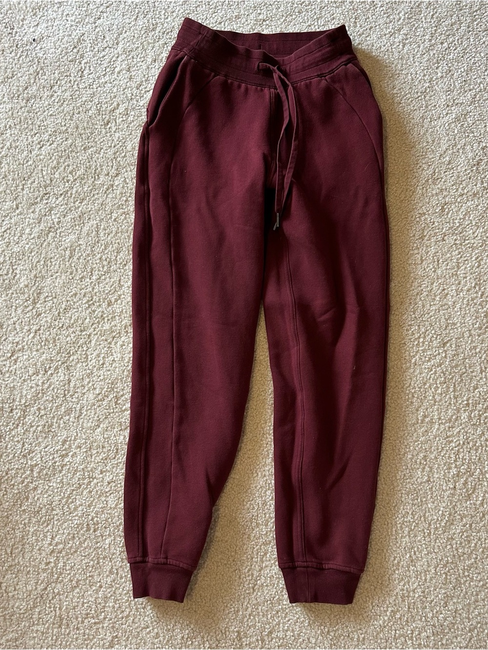 lululemon athletica Burgundy Drawstring Jogger Pants